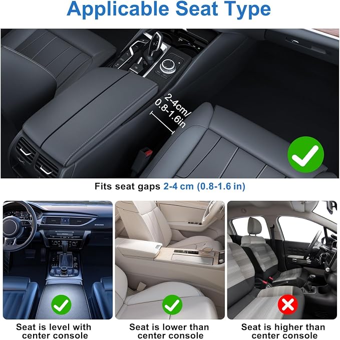 EEEKit Car Cup Holder, Car Seat Seam Wedge Cup Holder, Cell Phone Storage Organizer, Multifunction Glove Box Organizer