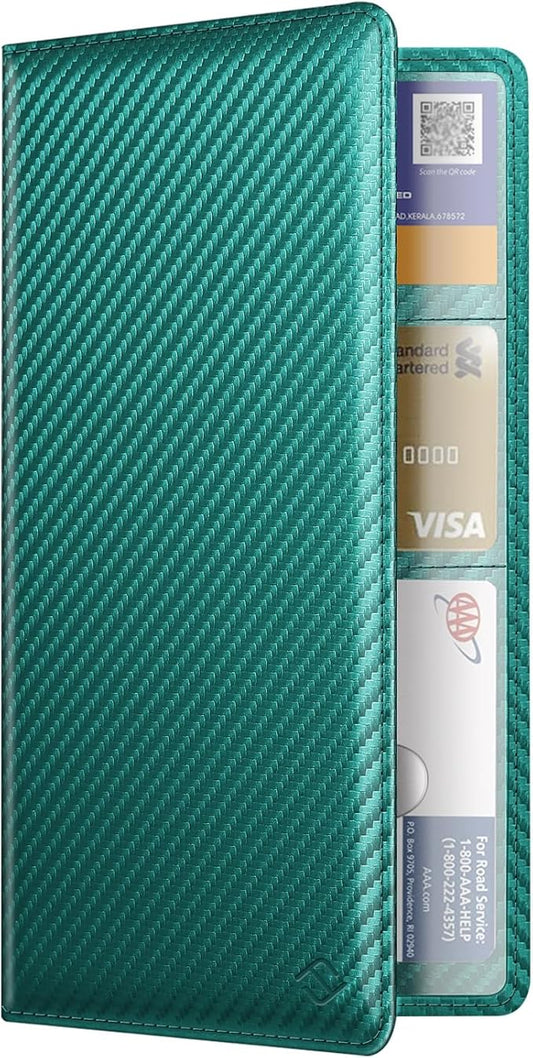FINPAC Car Registration and Insurance Card Holder, Vehicle Glove Box Card Organizer Wallet Automobile Accessories for License