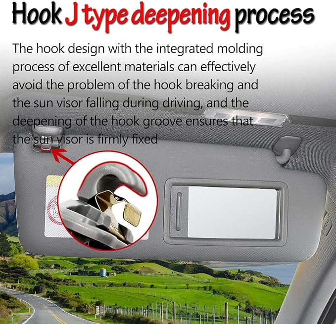 2PCS Audi Inner Sun Visor Clips, Upgraded Car Interior Sunscreen Holder Hook - Compatible with Audi Q5 Q3 A1 A3 A4 A5 S3 S4 S5 TT, OEM: 8U0857562A (Black)