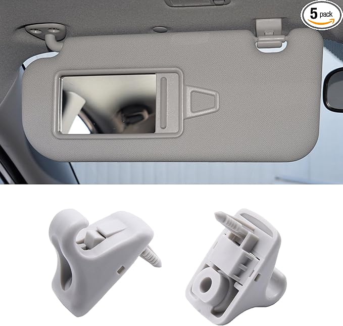 852353X000TX Sun Visor Clips Compatible for Hyundai Elantra, i30, Accent / 2pcs (Gray)