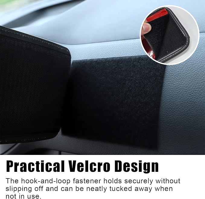Car Seat Side Pocket Organizer, PU Leather Car Storage Bag Multifunctional Phone Wallet Key Card Holder Gap Filler Universal Pouch for Auto Door Seat Side Dash Interior Accessories (Black)