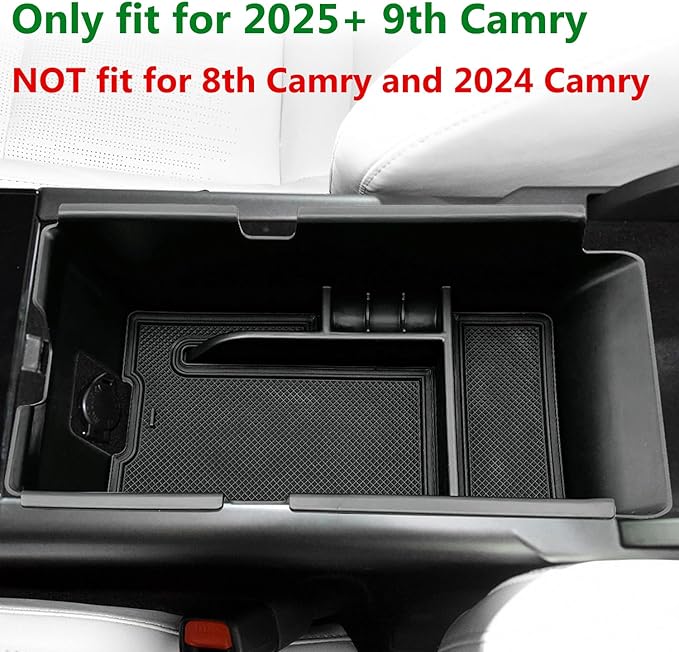 Compatible with Camry XLE XSE & Camry LE SE 9th 2025 2026 Center Console Organizer Tray Accessories（not for 8th 2024）