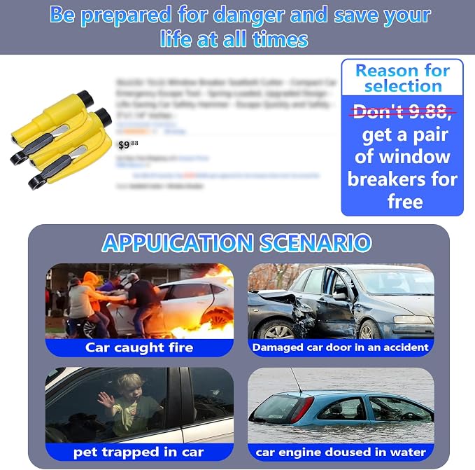 【Compatible with Honda CR-V】 Seat Gap Filler,No Drop Seat Guard Compatible with Honda CR-V,Drop Seat Guards for Cars(2Pcs),Emergency Keychain Car Escape Tool(2Pcs)