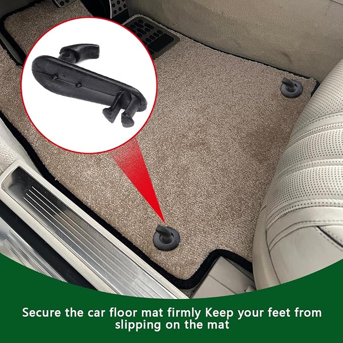 4PCS Car Floor Mat Clips, Car Mat Hook, Carpet Holders Fixing Clamps Hooks Replacement #08210-00820 08211-00720, Car Interior Accessories Floor Carpet Fixing Clips Suitable for Toyota Lexus