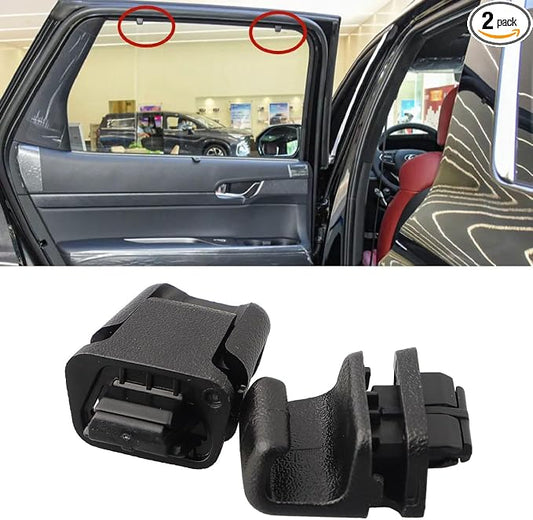 2pcs Rear Door Curtain Hook Fit for Hyundai Palisade 2020-2024 Interior Sun Shade Blind Curtain Hook Replacement 83917S8000CA 83917S8000 Interior Sun Shade Blind Curtain Hook