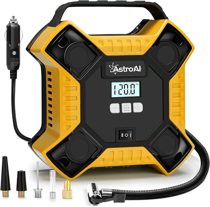 AstroAI Air Compressor Integrated Metal StructureTire InflatorI&Car Trunk Organizer Storage