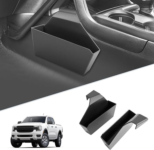 SKTU Upgrade 2PCS for 2024 2025 2026 Ford Ranger Center Console Organizer for 2024-2026 Ford Ranger (XL/XLT/Lariat/Raptor) Central Console Hanging Storage Box Ford Ranger 2024 2025 2026 Accessories