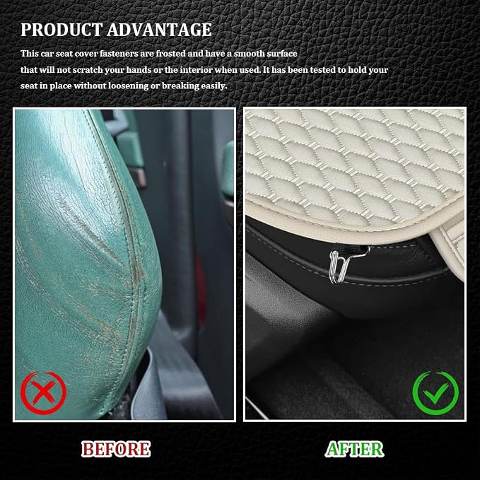 20PCS Car Seat Cover Hooks, Car Seat Cover Clips, Metal Car Seat Cushion Fixing Hooks, Universal Car Seat Installation Hooks Auto Interior Accessories for Reinforce Car Seat Cushions (20PCS)