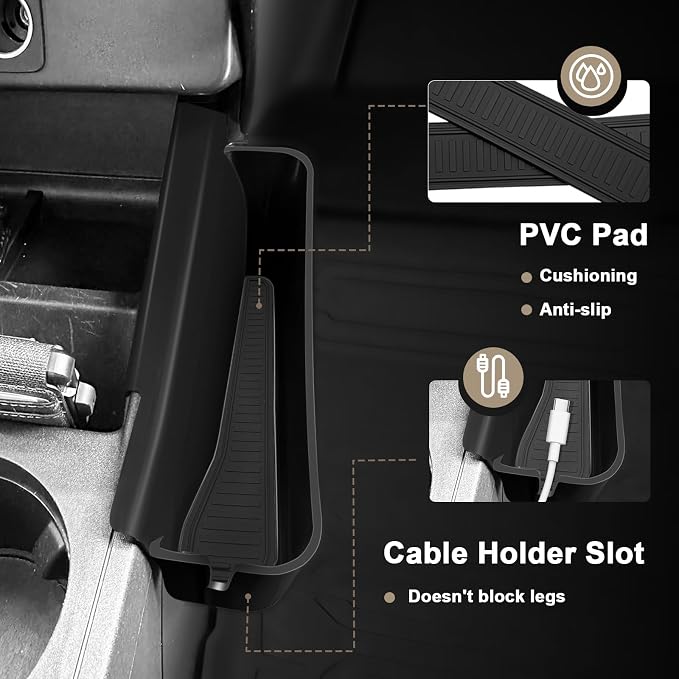 Muslogy for 2022 2023 2024 2025 2026 Maverick Center Console Shifter Storage Box ABS Material Console Side Organizer with Stronger Tape Compatible with Ford Maverick 2022-2026 (Only Passenger Side)