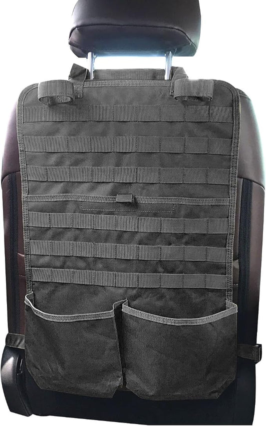 Tactical Seat Back Organizer Truck Gun Rack, 22.5" H x 14.5" W | Molle Panel, Storage Tools & Hunting Gear, Tactical Seat Covers for Car Protector, Universal Fit SUV Truck Pickup F150