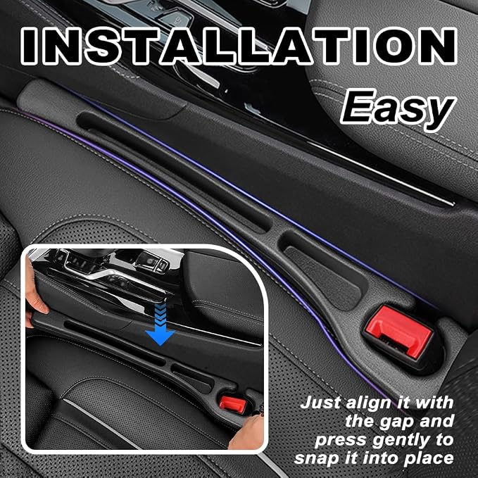 2PCS Car Seat Gap Fillers with Dual Storage Slots,2026 New Car Gap Seat Filler to Stop Items Falling,Universal in Between Cars Seats Catcher as Cars Interior Accessories