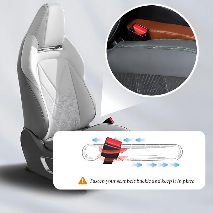 Car Seat Gap Filler, 2PCS Soft Foam Leather Vehicle Seat Crevice Blocker Stop Things from Dropping, Automotive No Drop Plug Guard Gap Stopper, Universal for Truck SUV RV (Orange)