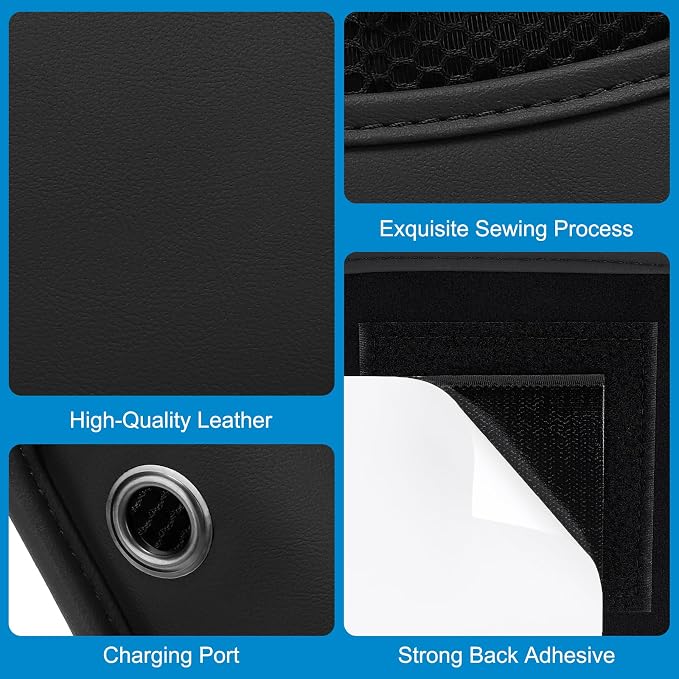 Accmor Car Seat Side Pocket Organizer, PU Leather Pouch Bag for Car Seat, Door, Window, Console, Registration Wallet Cards Trash Phone Sunglasses Holder Pocket for Auto