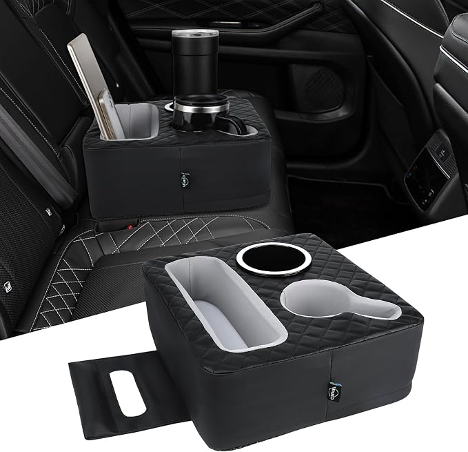 Car Cup Holder, Back Seat Car Organizer, Truck Bed Organizer, Couch Cup Holder Expander for Sofa Bed, Boat Tray, Organizer Holds Drinks, Snacks, Cell, Phone for Boat Sofa Truck