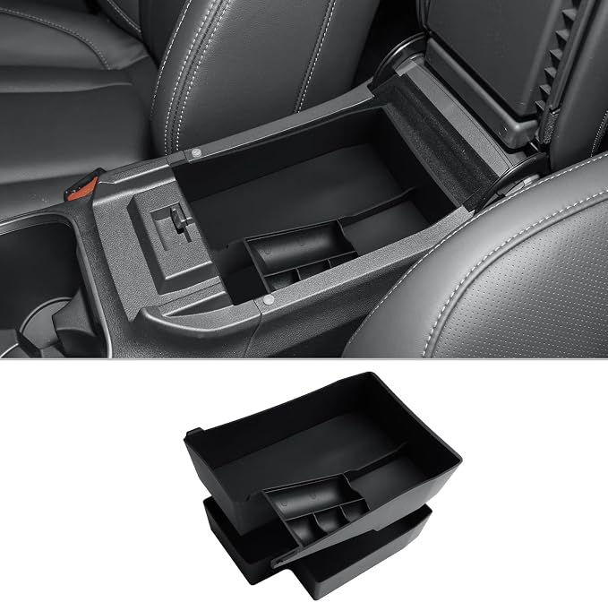 CDEFG 2Pcs for 2025 Subaru Outback Legacy Center Console Organizer, for 2020 2021 2022 2023 2024 2025 Subaru Outback Legacy Accessories Middle Console Organizer Armrest Storage Box