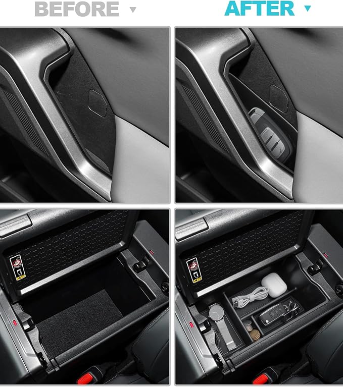 CDEFG 5Pcs for 2026 Toyota RAV4 Center Console Organizer Tray for 2026 Toyota RAV4 (LE/XSE/SE/XLE Premium/Woodland/XSE/Limited) Accessories Side Door Trash Can Storage Box | ABS Material