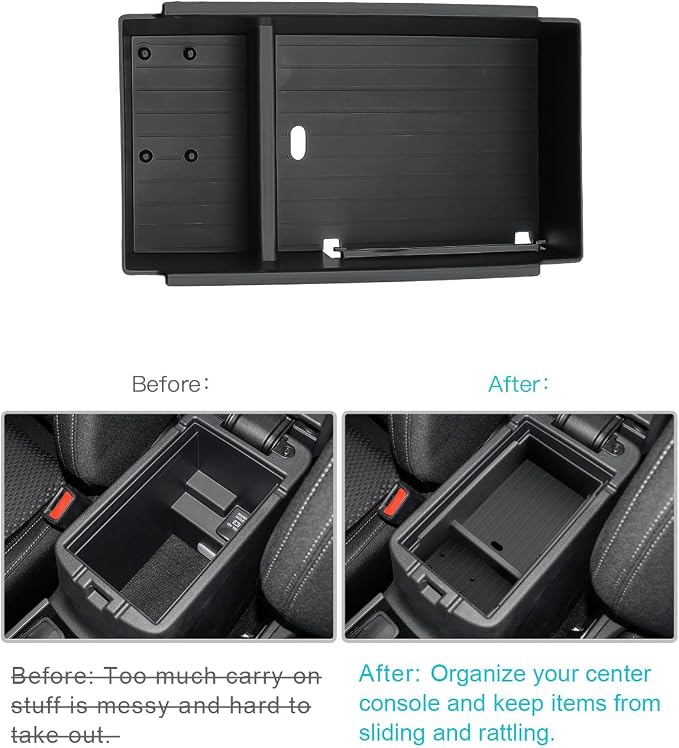 CDEFG for 2025 Mitsubishi Outlander Sport Center Console Organizer for 2021-2025 Mitsubishi Outlander Sport Accessories Middle Console Organizer Armrest Storage Box Coin Holder