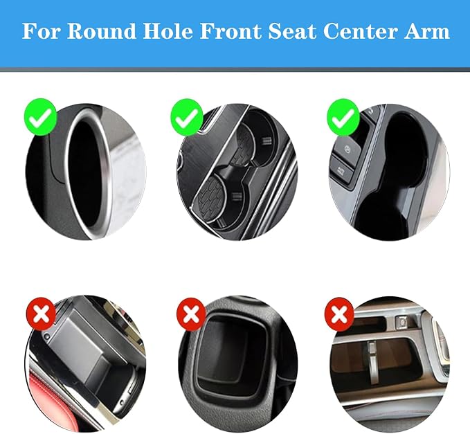 Big Cup Holder Phone Holder for Your car,with Rubber Lining Rotable cupholder Base Safely Hold The Big Water Bottle and Support Cellphone Charge. (BJ-2377B)