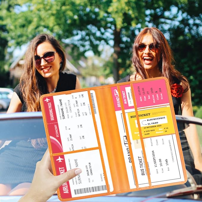 Car Registration and Insurance Card Holder - Leather Vehicle Glove Box Automobile Documents Paperwork Wallet Case Organizer for ID, Driver's License, Key Contact Information Cards - Men&Women