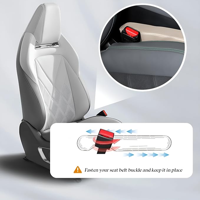 Car Seat Gap Filler, 2PCS Soft Foam Leather Vehicle Seat Crevice Blocker Stop Things from Dropping, Automotive No Drop Plug Guard Gap Stopper, Universal for Truck SUV RV (Beige)