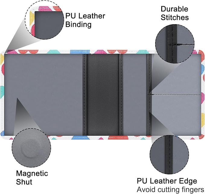 LumiMokki Car Registration and Insurance Holder, Leather Registration and Insurance Card Holder, Vehicle Glove Box Organizer - For Documents, Cards, License (Heart symbol)