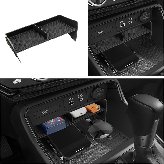 3PCS Center Console Organizer Compatible with 2023-2026 Honda CRV Accessories Armrest Hidden Drawer Storage Box for 2024 Honda CR-V Accessories