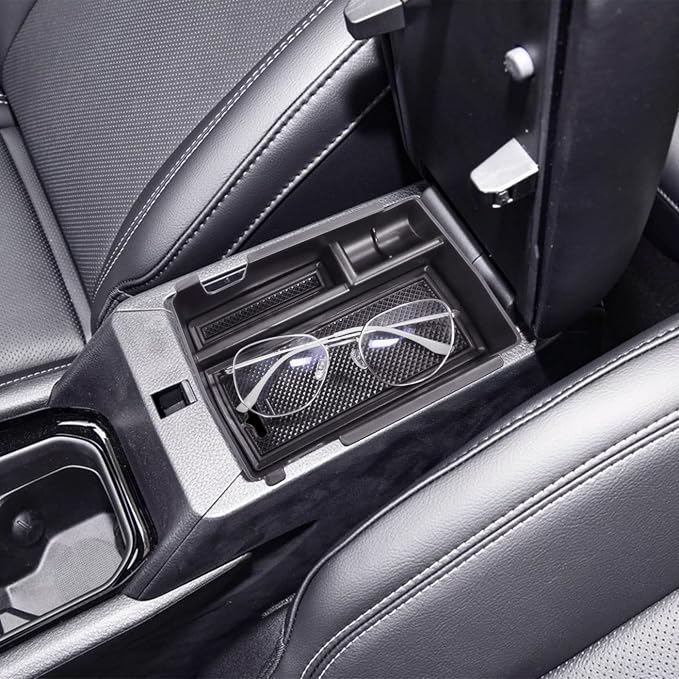 Center Console Organizer Tray Compatible with Jeep Compass 2022 2023 2024 2025 Accessories Insert Armrest Glove Box Secondary Storage Divider ABS Materials，Black