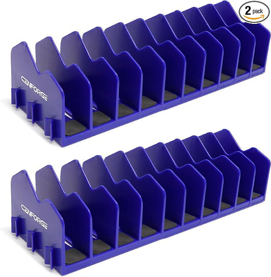 Cenfoge Plier Organizer, Plier Rack, Plier Holder and Cutter Organizer with Non-Slip Rubber Base, PlierOrganizer for Tool Box Drawer, 20 Slots, Tool Storage, Plier Rack (2 PC-Blue)