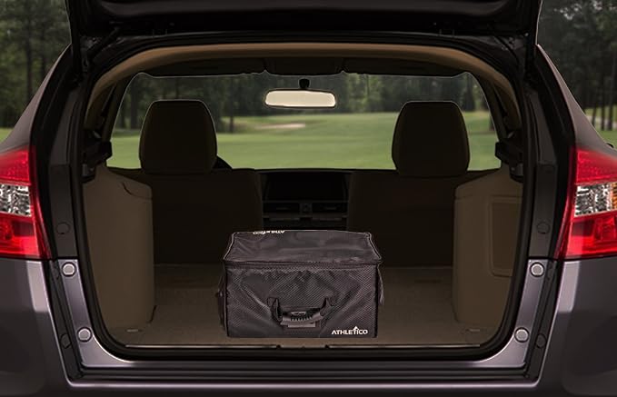 Athletico Golf Trunk Organizer Storage - Car Golf Locker to Store Golf Accessories | Collapsible When Not in Use