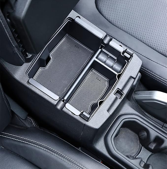 YOCTM Center Console Organizer for Jeep Wrangler JL Gladiator JT 2018 2019 2020 2021 2022 2023 2024 Tray Insert Armrest Box Secondary Storage Black Interior Accessories