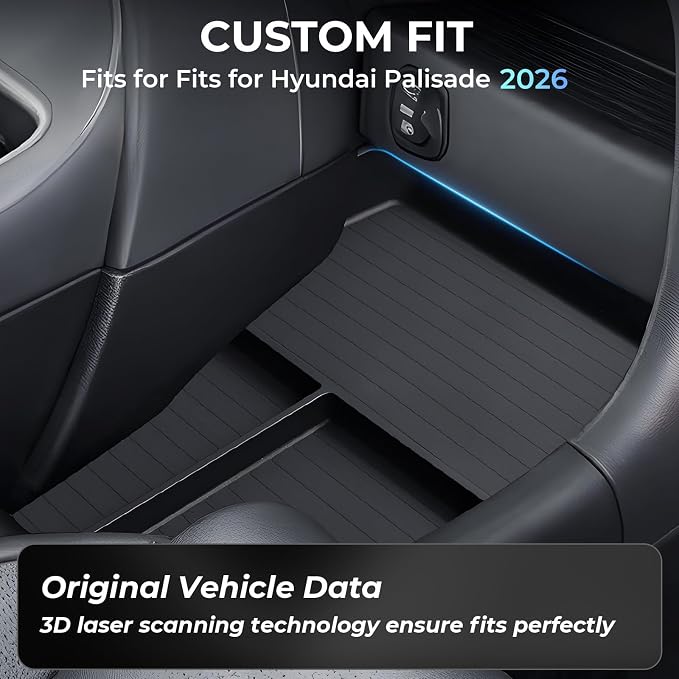 Lower Center Console Organizer Tray Storage Box for Hyundai Palisade 2026, Interior Accessories Insert Tray Storage Box for 2026 Palisade, Black