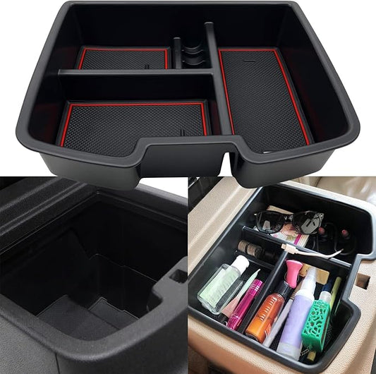 Center Console Organizer Tray Compatible with 2007-2014 GMC Sierra Chevy Silverado Tahoe Yukon Suburban - Accessories Replaces 19166288