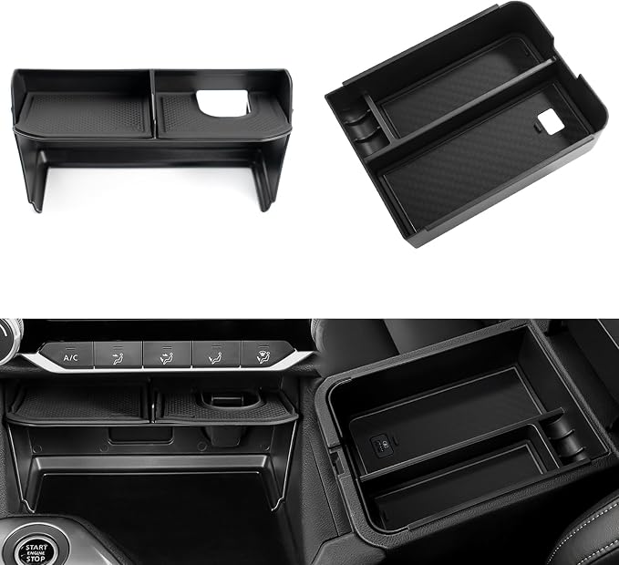 2pcs Compatible with Nissan Sentra 2025 2024 2023 2022 2021 2020 Accessories Car Center Console Organizer Armrest Cover Armrest Storage Box Tray Insert Glove Pallet
