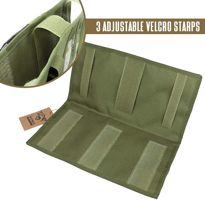 WYNEX Tactical Car Visor Organizer with Double-Sided MOLLE Panel, Universal Vehicle Sun Visor Storage for Essentials & Gear, Compatible with Cars, Pickup Trucks, Vans, SUVs