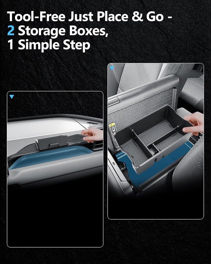 SKTU (3PCS 2026 RAV4 Center Console Organizer for 2026+ Toyota RAV4 (LE/SE/XLE Premium/Woodland/XSE/Limited) Console Tray & Co-Pilot Console Tray & ABS Drawer Storage Box 2026 RAV4 Accessories