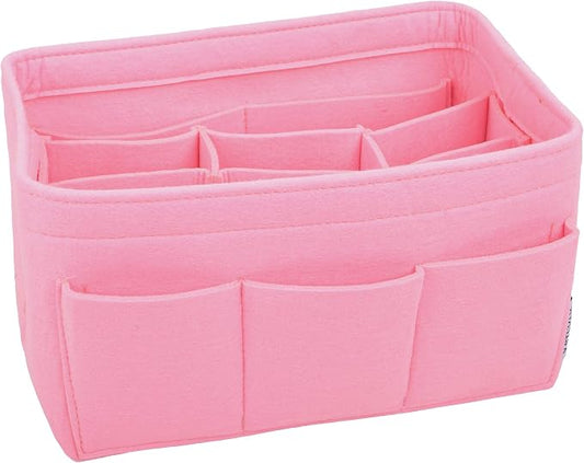 Vercord Felt Purse Organizer Handbag Insert Liner Shaper Bag in Bags for Speedy Neverfull Tote Pink Medium