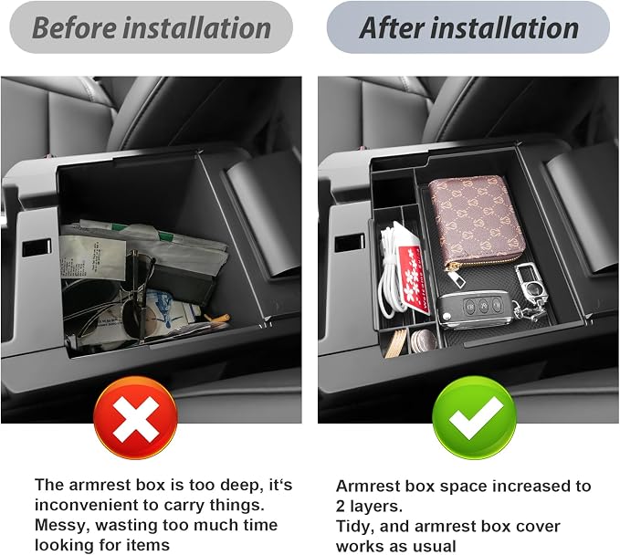 SKTU for 2023 2024 2025 2026 Ford Explorer Accessories Center Console Organizer for 2020-2026 Ford Explorer Console Tray 2023 2024 2025 2026 Explorer Middle Console Organizer with Coin Holder (Black)