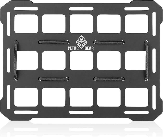 PETAC GEAR Rigid Molle Panel For Vehicles,Car Headrest Organizer, Truck Mount Panels For Tactical Gears (Black)