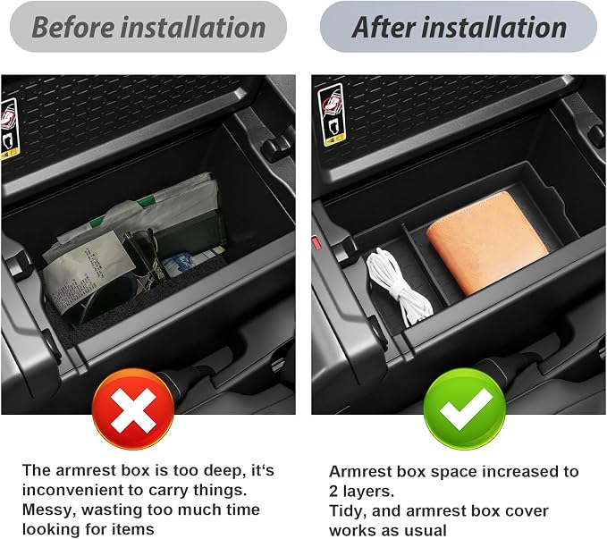 SKTU 2026 RAV4 Center Console Mat for 2026+ Toyota RAV4 (LE/SE/XLE Premium/Woodland/XSE/Limited) Center Console Mat Toyota RAV4 2026 Accessories Rubber Non-Slip Center Console Pad