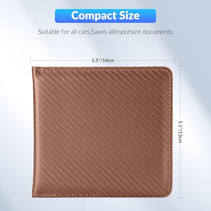 Car Registration and Insurance Card Holder，Vehicle Glove Box Car Organizer，Accessories Case for Storing Driving Licences, Cards, Documents