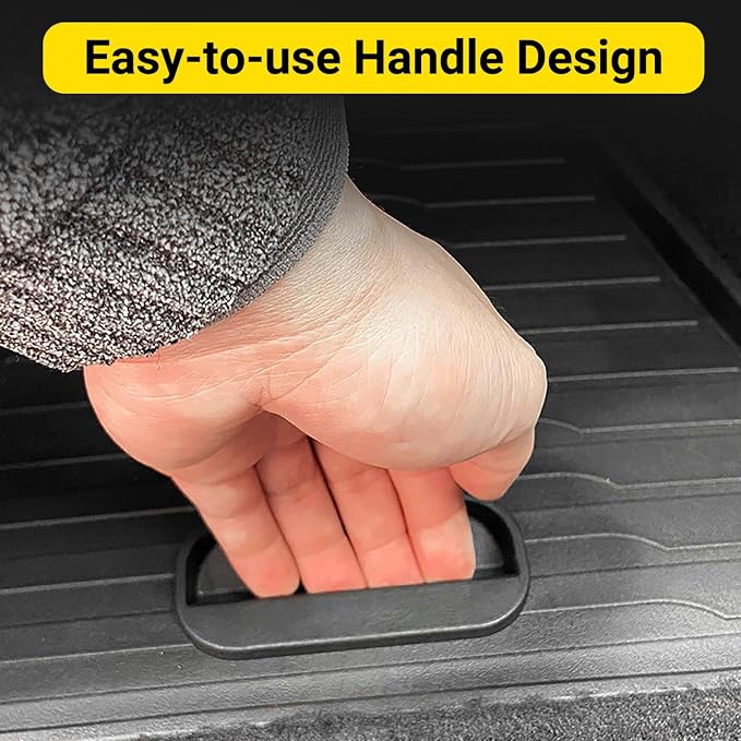 PUOENI Model Y 5 Seater Rear Trunk Storage Bins with Lids for 2023-2024-(No for 2025 New Model Y Juniper) 2PCS Model Y Rear Trunk Storage Box TPE Waterproof Trunk Organizer Interior Accessories