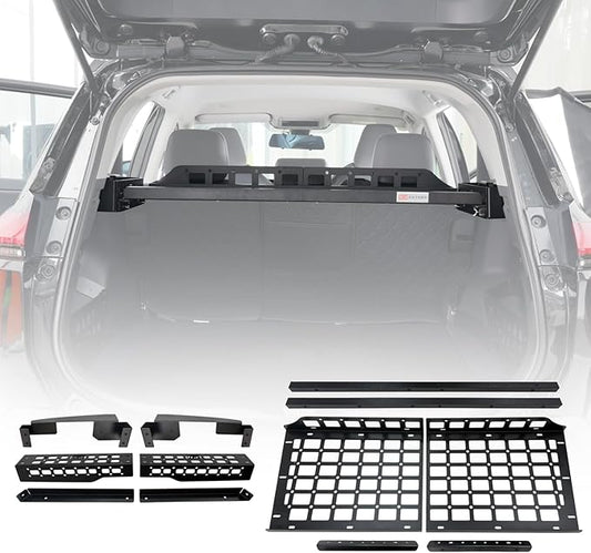 HIGH FLYING for Toyota RAV4 2026 2027 Interior Storage Molle Panel Cargo Shelf Trunk Organizer Luggage Carrier Rack Modular System Aluminum (Middle Shelf)