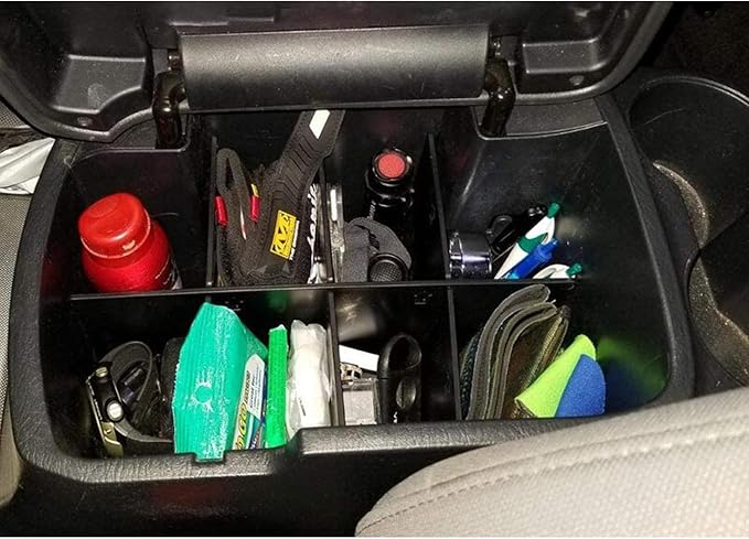 x xotic tech Interior Center Console Armrest Box Storage Container Holder Tray Organizer Divider, Compatible with Toyota Tacoma 2005-2015