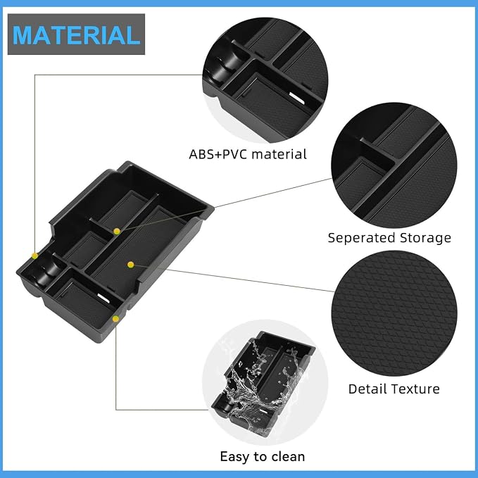 Center Console Organizer Tray for 2026 2025 GMC Terrain (Elevation Denali At4) Interior Accessories Middle Console Armrest Storage Coin Box