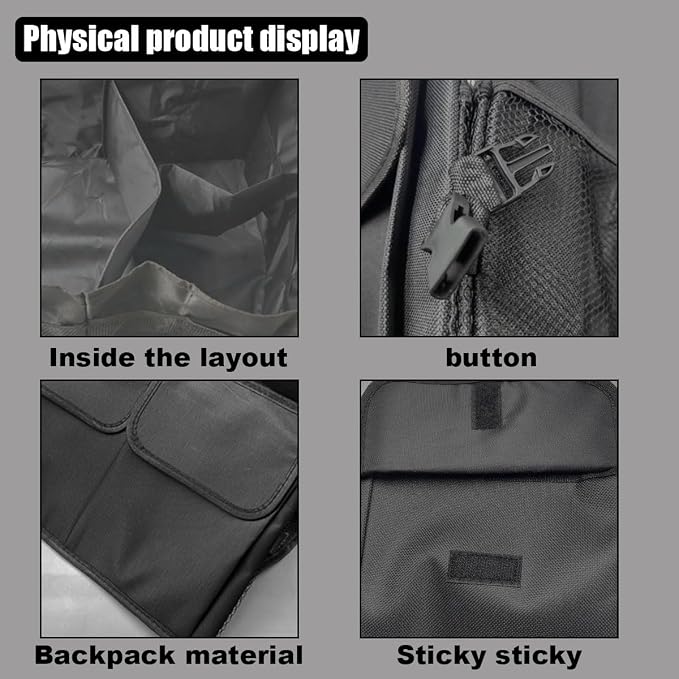 GLSOWEE Trunk Organizer for Car - Collapsible Car Storage Organizer with 3 Compartments - Foldable Car Trunk Organizer for SUVs & Sedans - Waterproof Storage Container Box Car Organizer (1PCS)