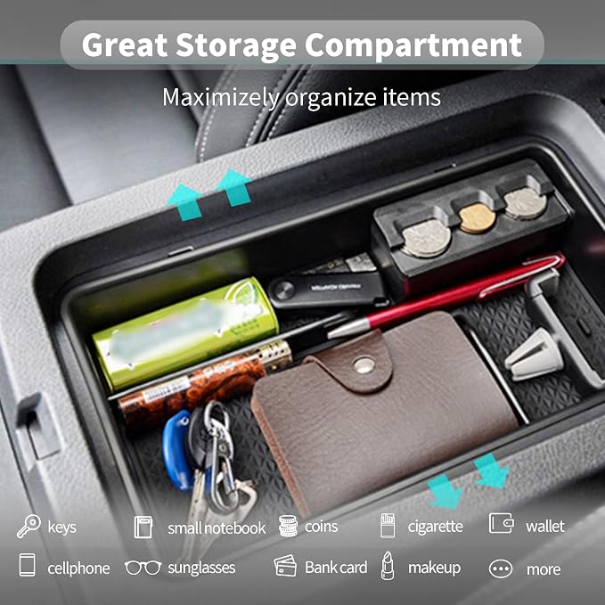 CDEFG Center Console Accessory Organizer for 2019 2020 2021 2022 2023 2024 2025 Nissan Altima, Middle Console Armrest Insert Tray Coin Container Storage Box 2019-2025 Altima Accessories