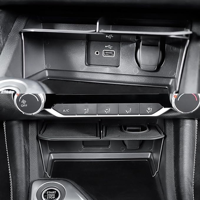 2pcs Compatible with Nissan Sentra 2025 2024 2023 2022 2021 2020 Accessories Car Center Console Organizer Armrest Cover Armrest Storage Box Tray Insert Glove Pallet