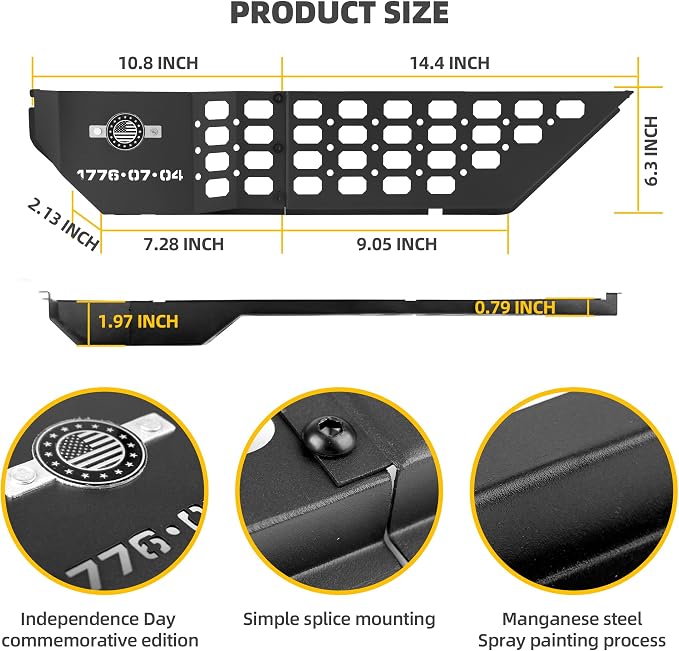 2Pcs Metal Front Door Storage Box for Jeep Wrangler JL JLU 4XE 2018-2024 & Gladiator JT 2020-2024 Interior Storage Expansion Front Door Storage Pockets Side Insert Organizer Accessories