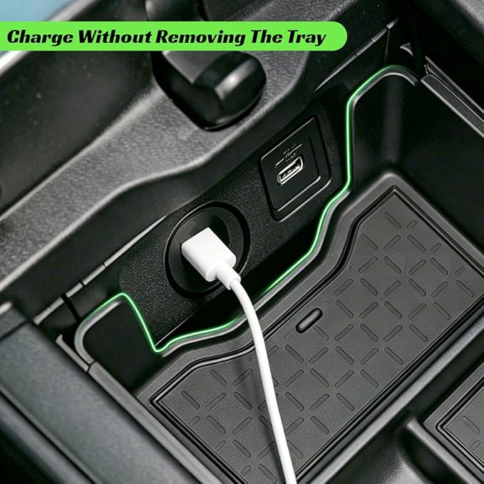 Center Console Organizer Tray for Toyota RAV4 2026,Custom Fit RAV4 Interior Accessories,ABS Storage Insert with Non-Slip Mats for Cards,Coins,Phones–Upgrade Console Storage for 2026 RAV4