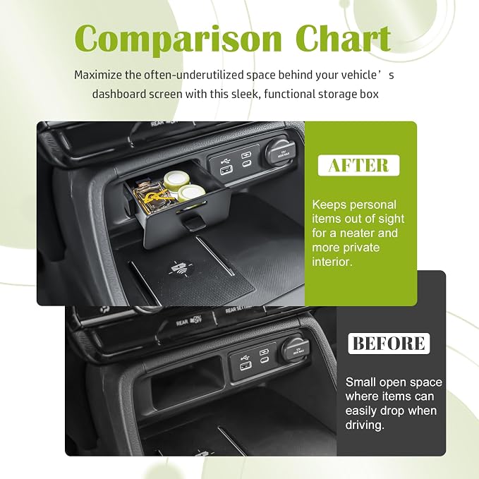 HGWEI Center Console Organizer Compatible with Honda Pilot 2023-2026 and Passport 2026 Interior Accessories, Hidden Glove Box Middle Armrest Drawer Storage Tray for Small Items (Not for Ridgeline)
